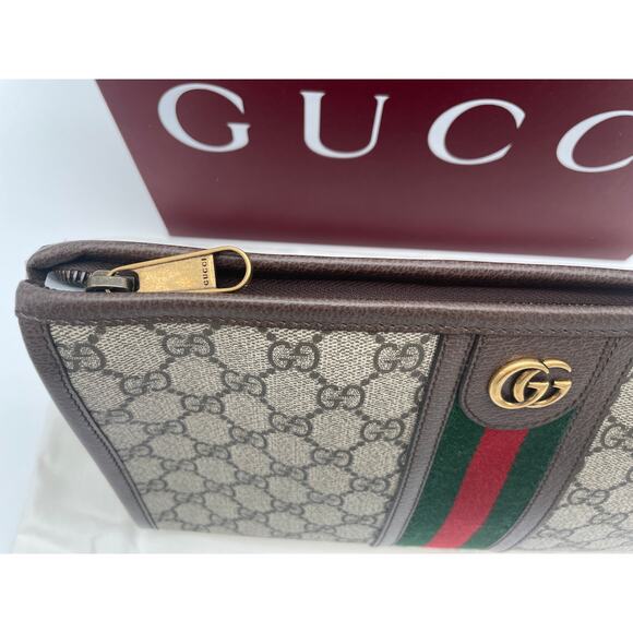 NEW Gucci Ophidia Wash Travel Clutch Pouch GG Zip Bag Box AUTHENTIC! - Picture 6 of 15